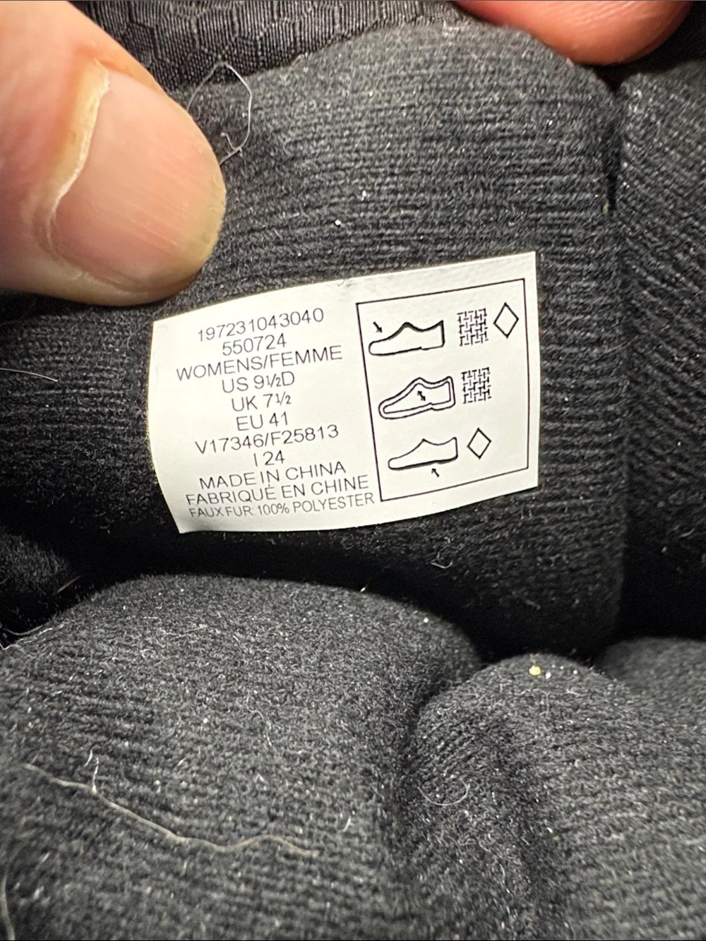 Lands’ End Black Insulated Snow Boot Size 9.5 D Width